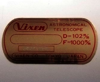 Vixen FH-Refraktor 102/1000mm